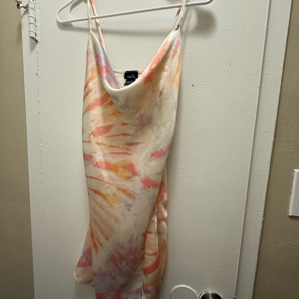 Rue21 Tie-Dye Mini Dress with Spaghetti Straps